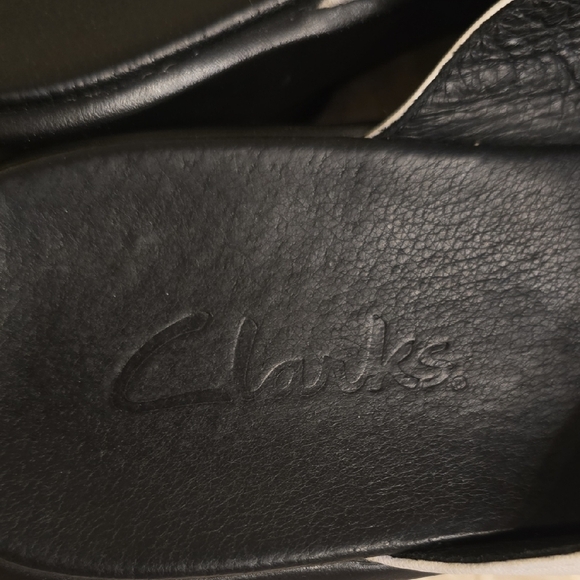 Clarks Black and White Mules - Picture 3 of 12